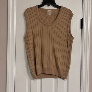 Vintage tan Drummond sweater vest sz XL